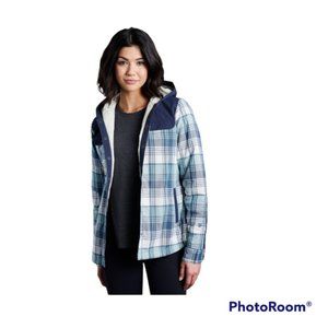 Kuhl Women’s Artisan Hooded Shirt Jacket Outerwere - Medium - Dusty Blue